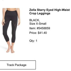 Black Zella Leggings (crop)